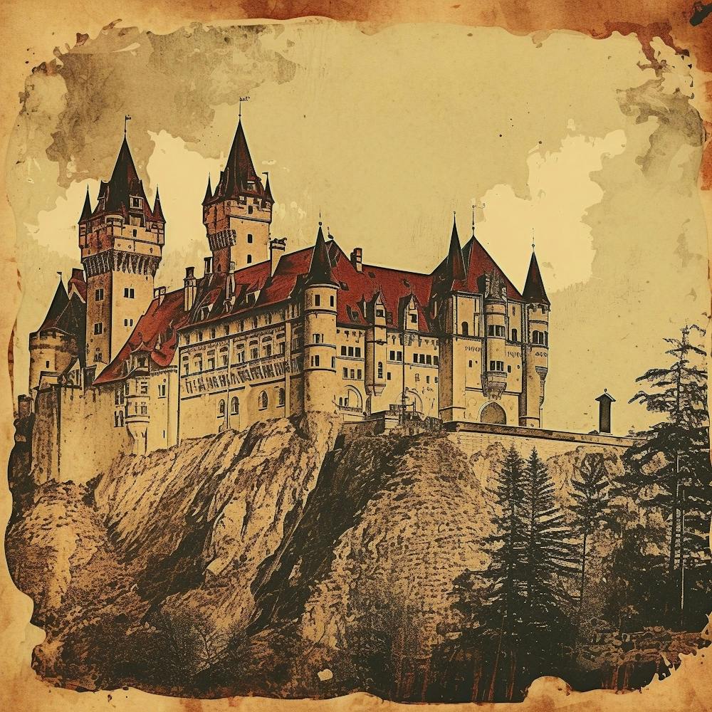 Dracula Vampire Haunted Macabre Gothic Vintage Castle Architecture