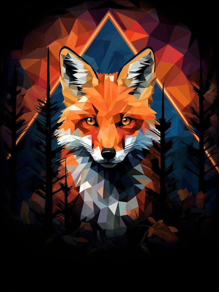 Fox Abstract Pop Art 4