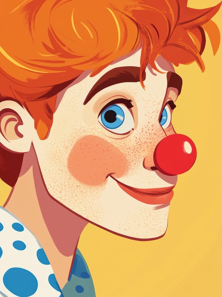 Clown With Red Hair