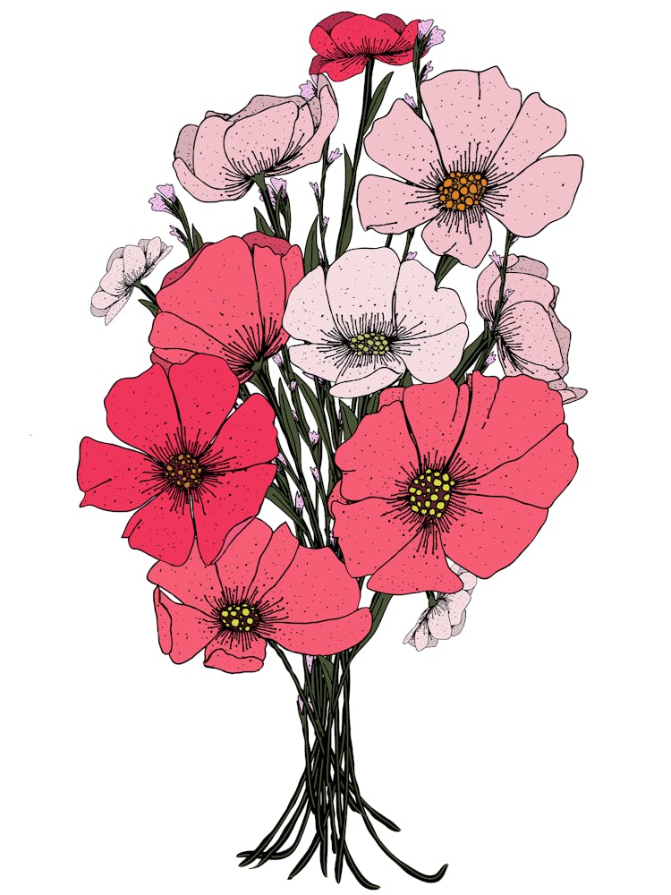 Bouquet Of Red Flowers