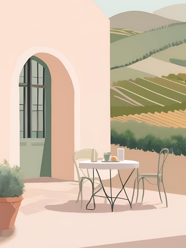 Table And Chairs On A Terrace