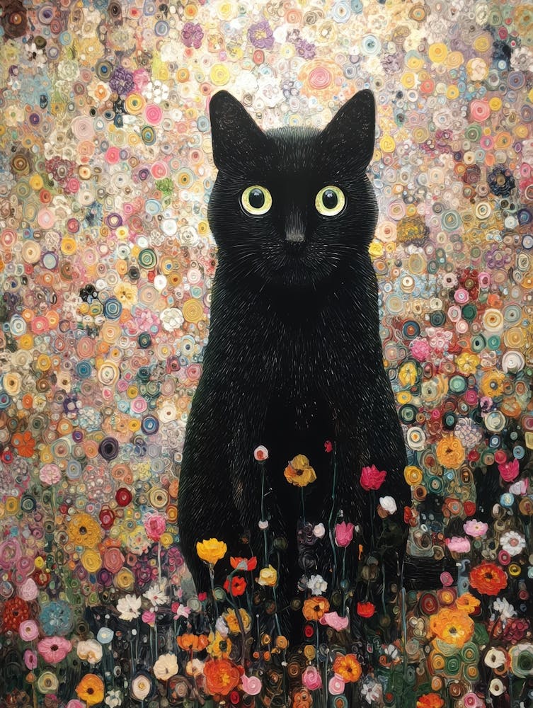 Cat In Flowers 13