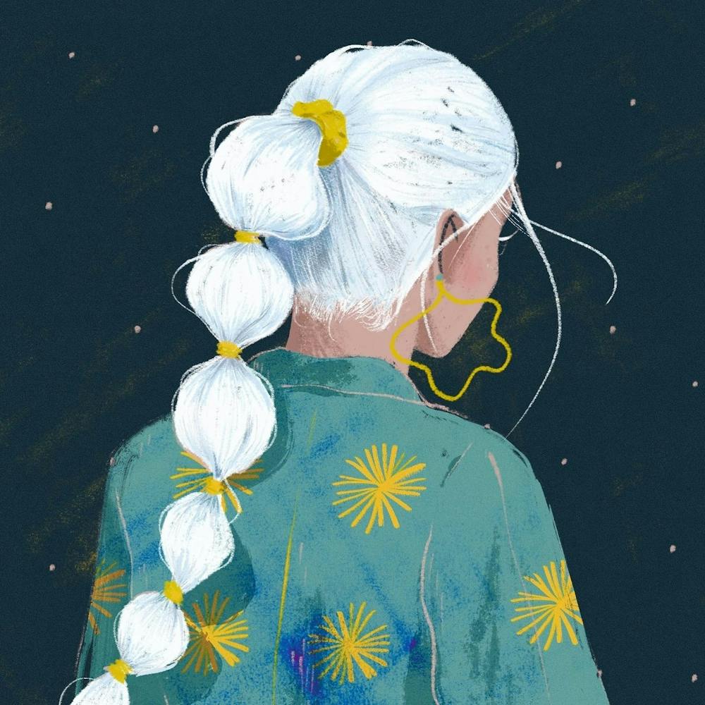 Girl with bubbly ponytail