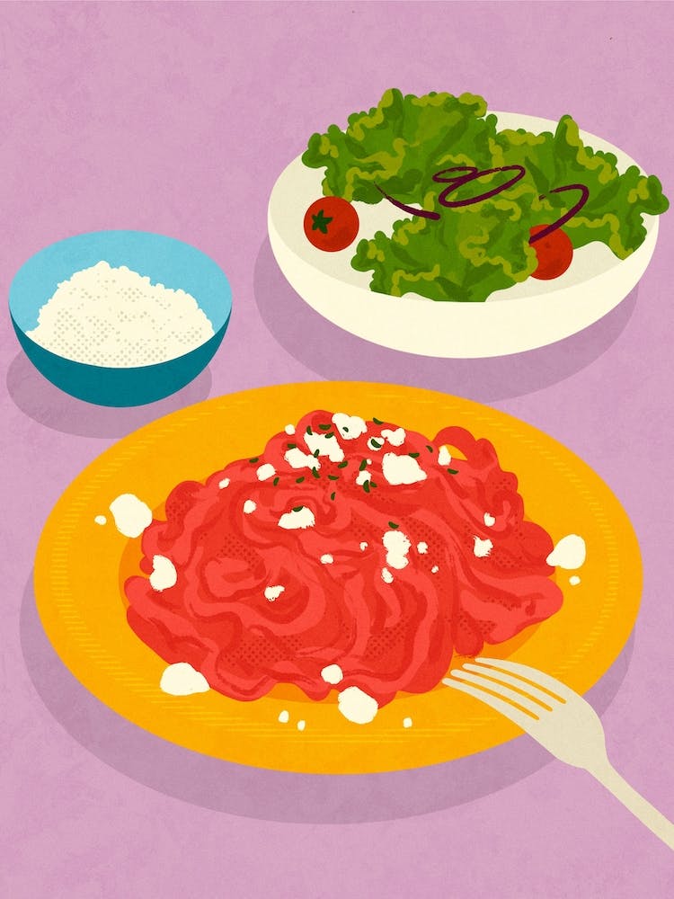 Beetroot Pasta Still Life