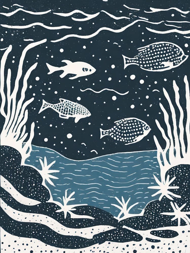 Fish In The Sea Ukiyo-E