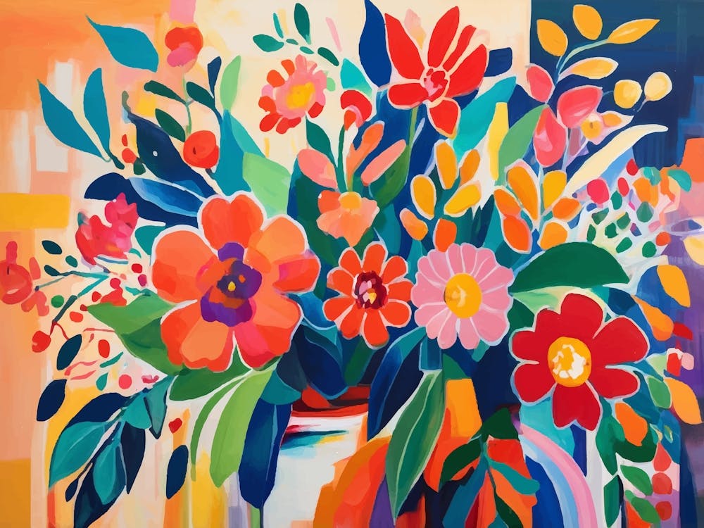 Bouquet Of Colorful Flowers