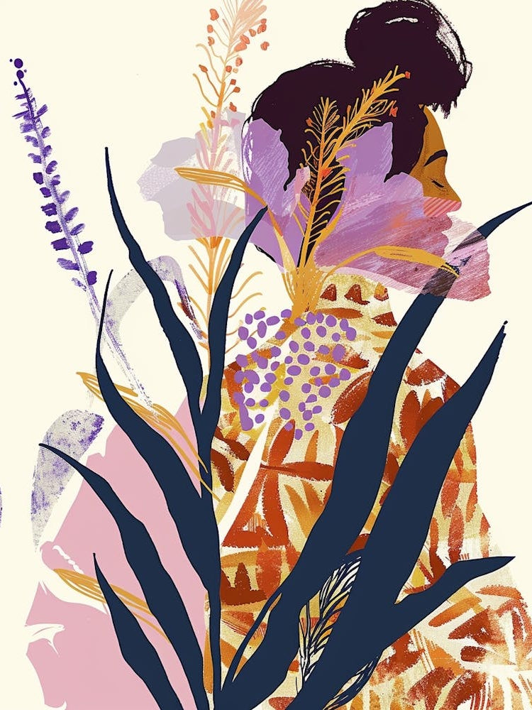 Colourful Flower Illustration Statice Flower 3