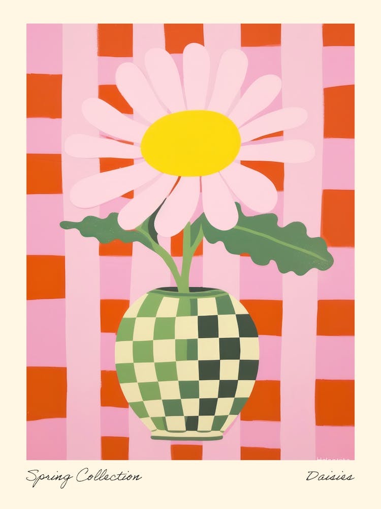 Spring Collection Daisies Flower Vase 3