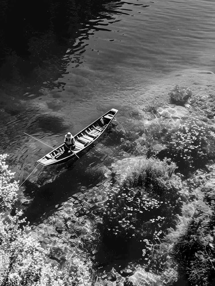 Canoe On A River