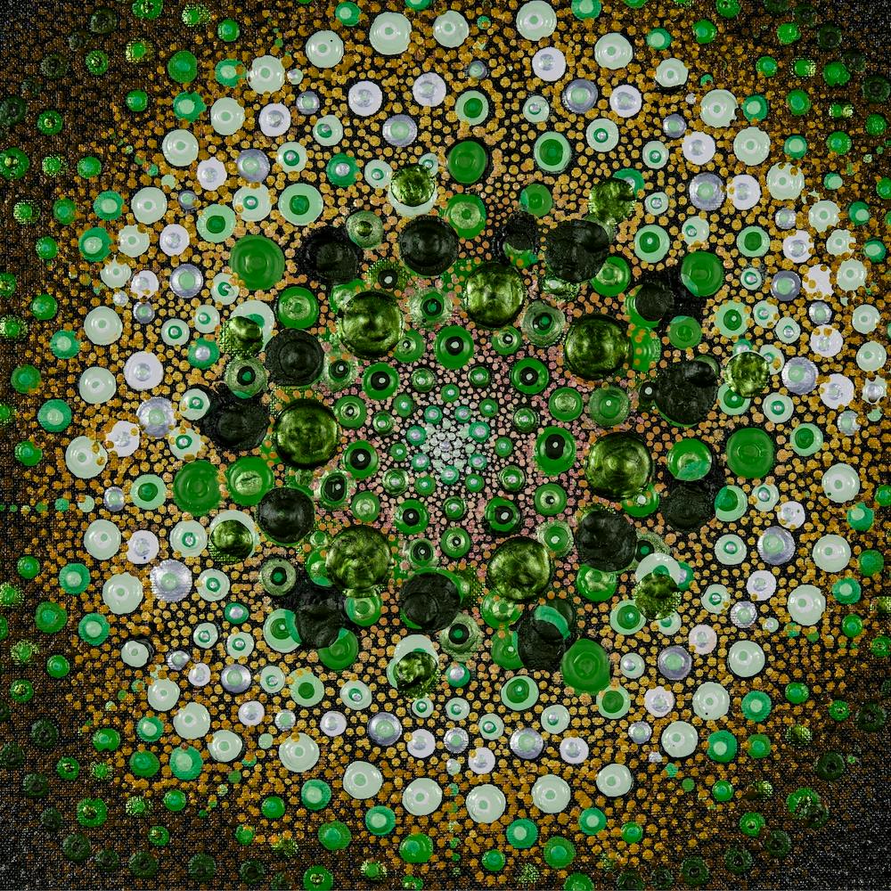 Gold And Green Square