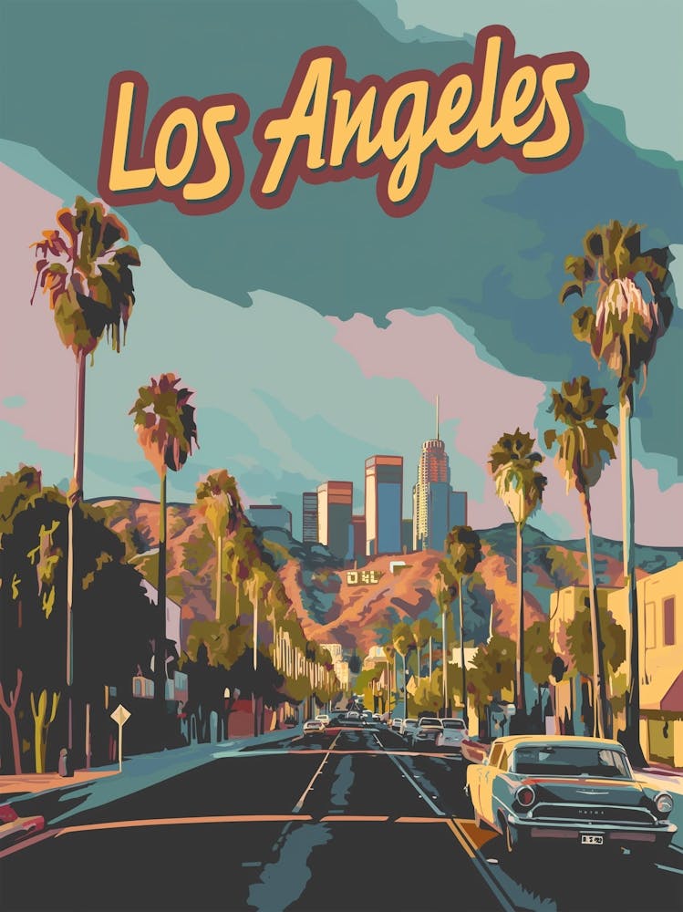 Los Angeles California Travel Poster