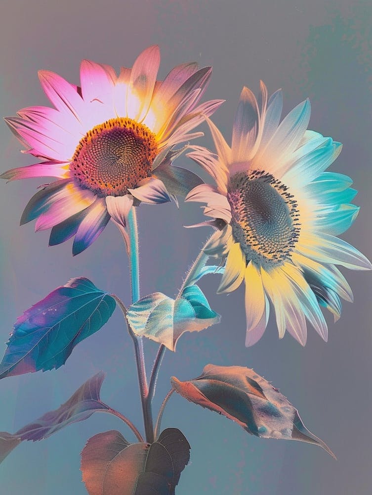 Iridescent Flower Sunflower 1