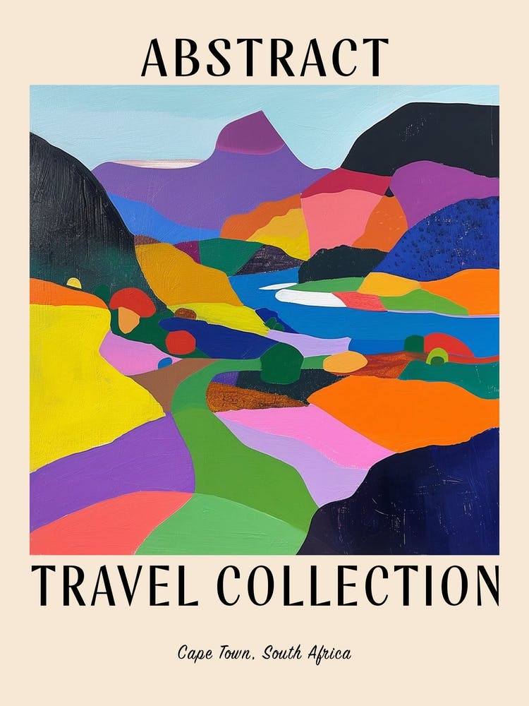 Poster aus der abstrakten Reisekollektion Cape Town Südafrika 4