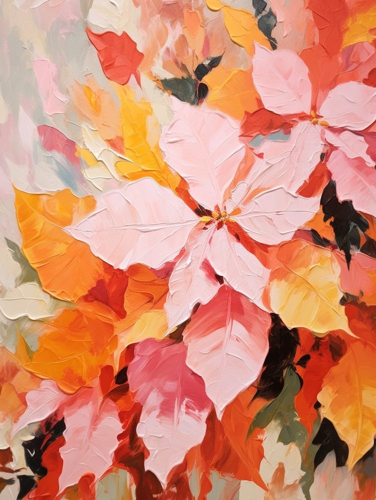 Fall Flower Painting Poinsettia 1