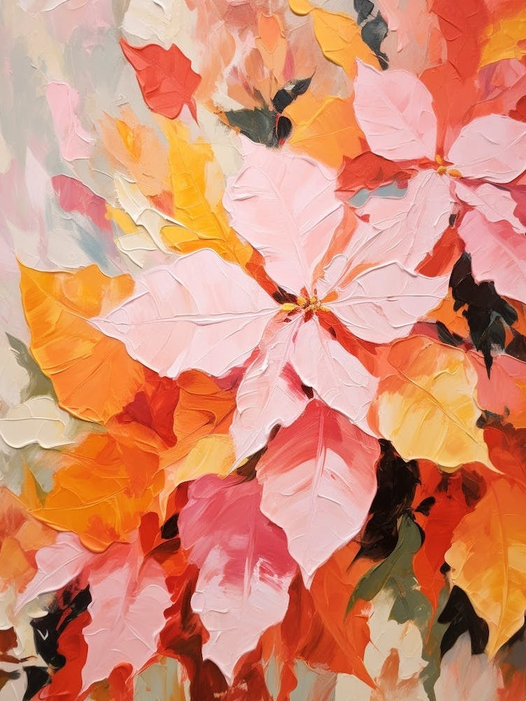 Fall Flower Painting Poinsettia 1