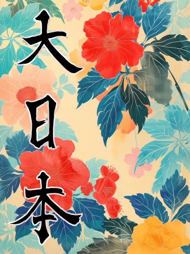 Great Japan Hokusai Poster Japanese Floral  11