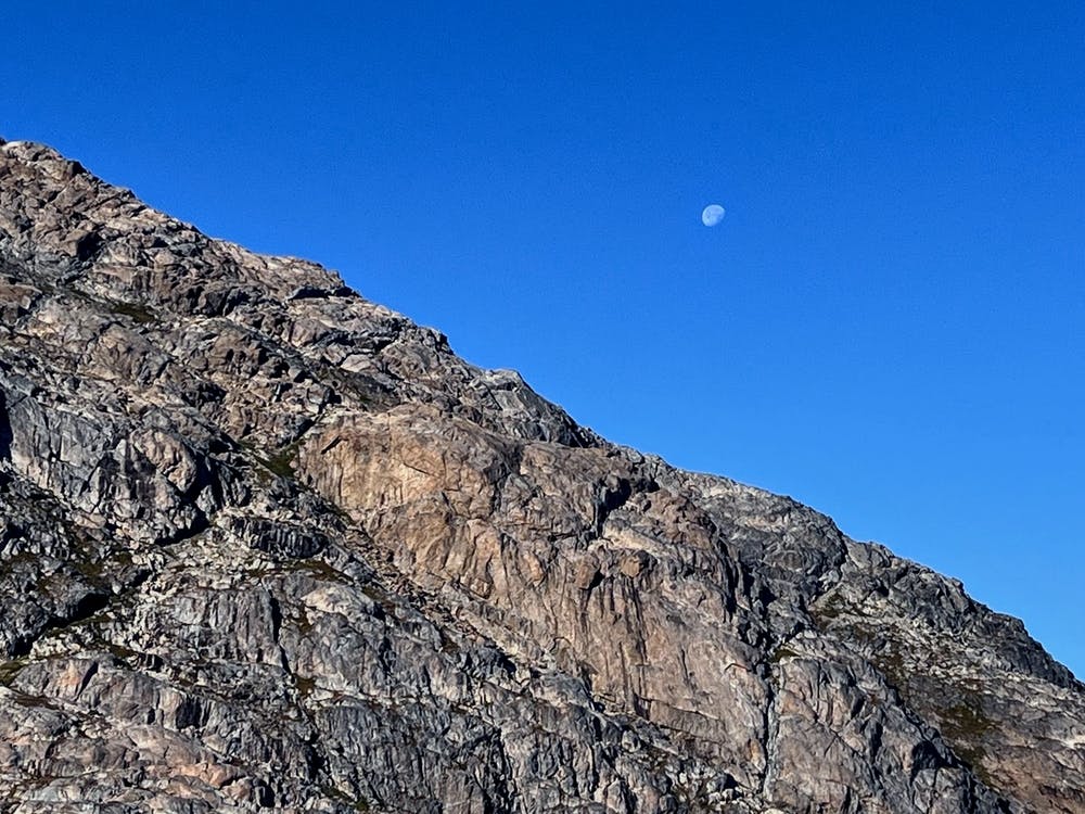 Moon Rising Over A Mountain (Greenland Series) 1