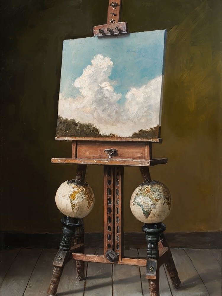 Easel With Globes