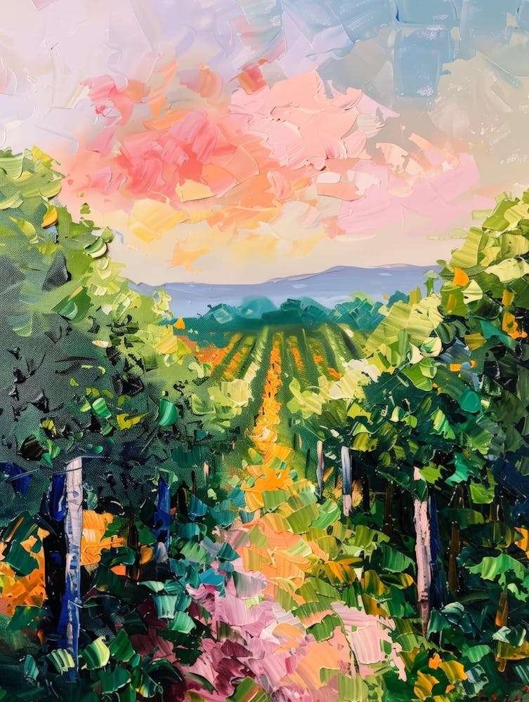 Sunset In The Vineyard