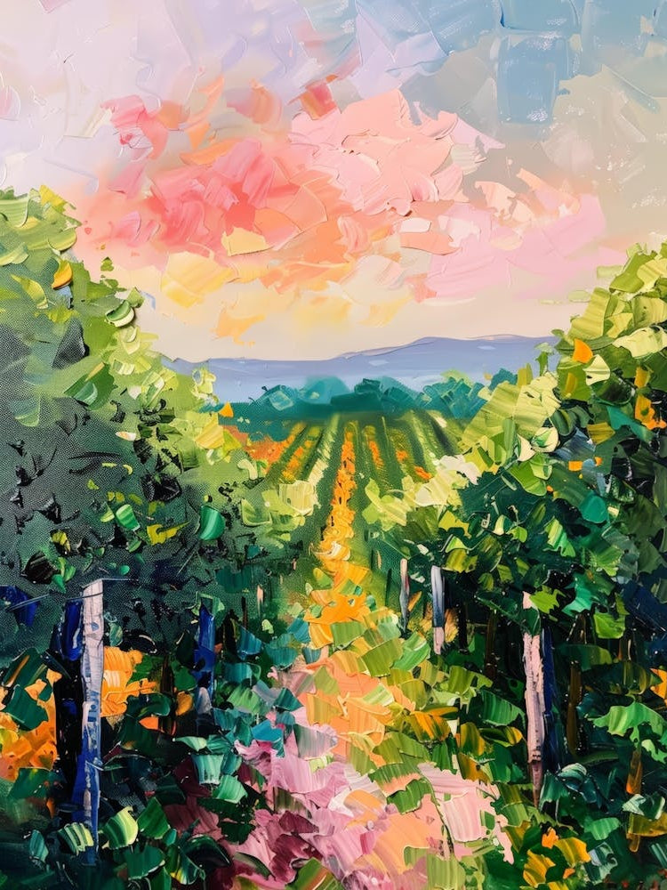 Sunset In The Vineyard