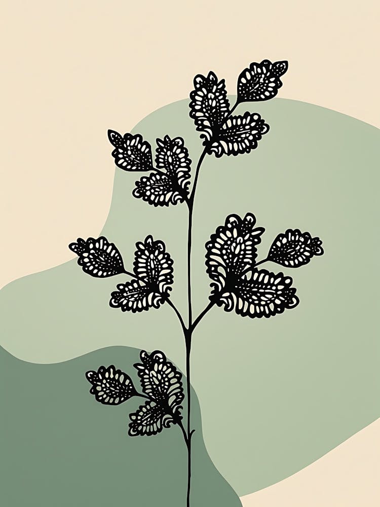 Muted Garden Poetry in Beige and Olive