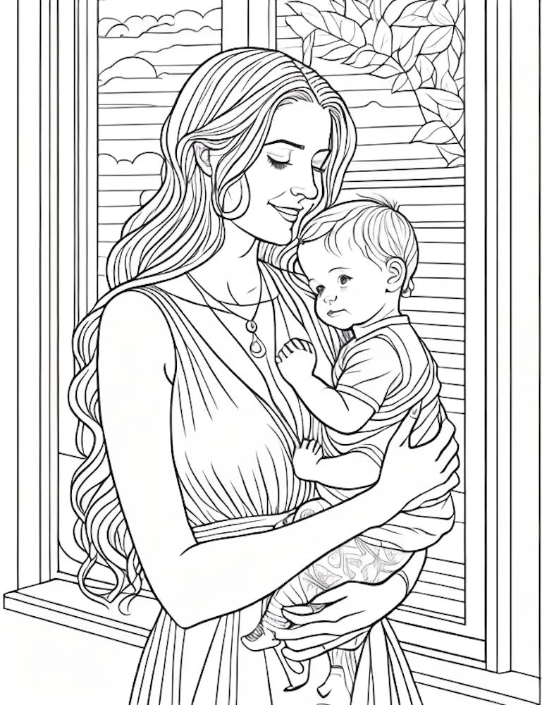 Mother And Baby Sketch