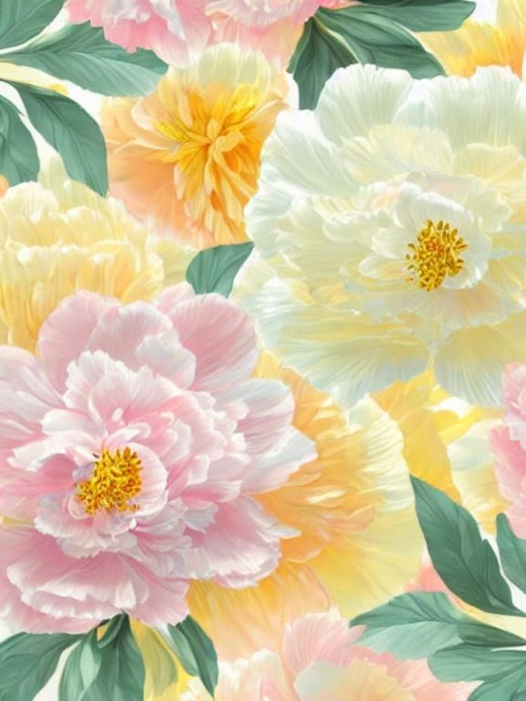 Peony Pastel Floral 2 Flower