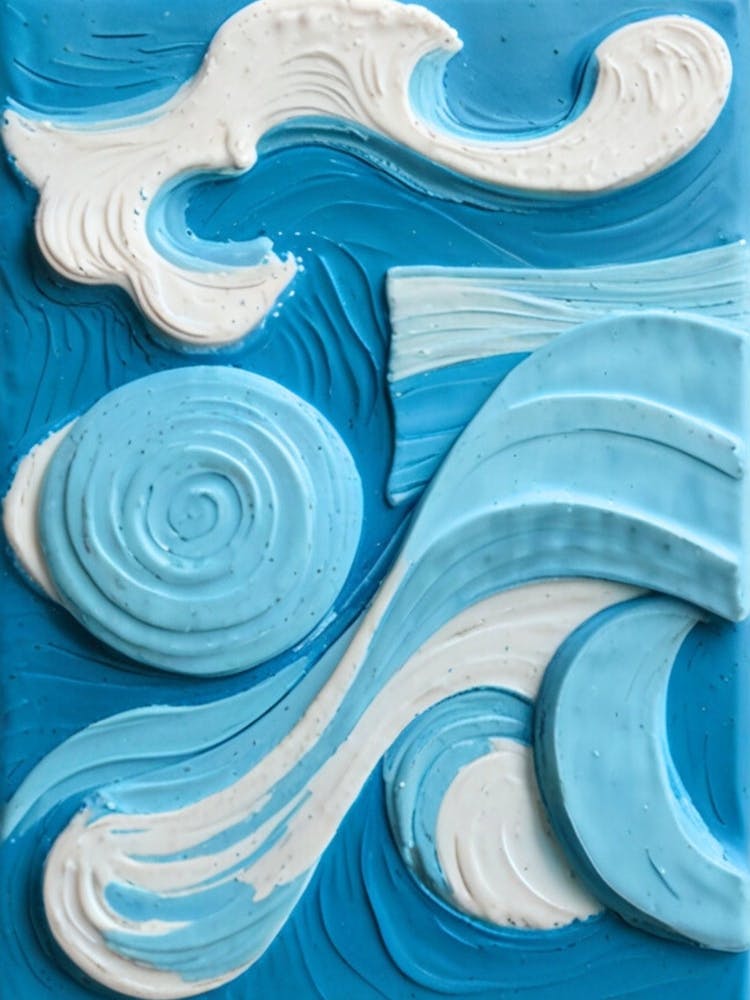 Blue And White Swirls