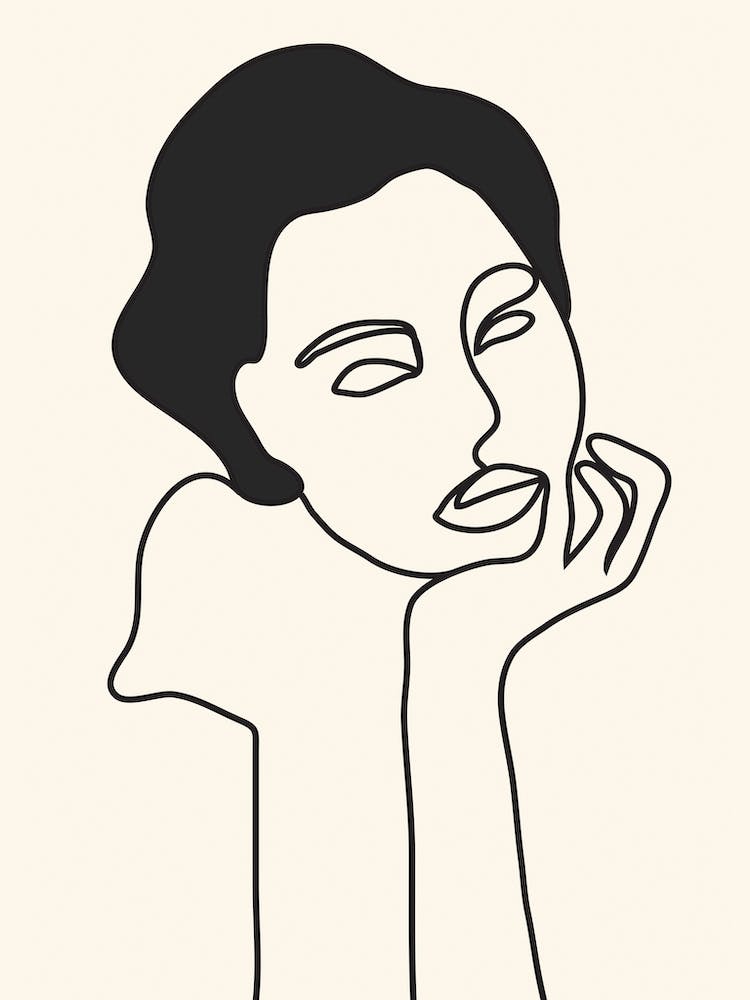 Drawing Female Face Portrait III