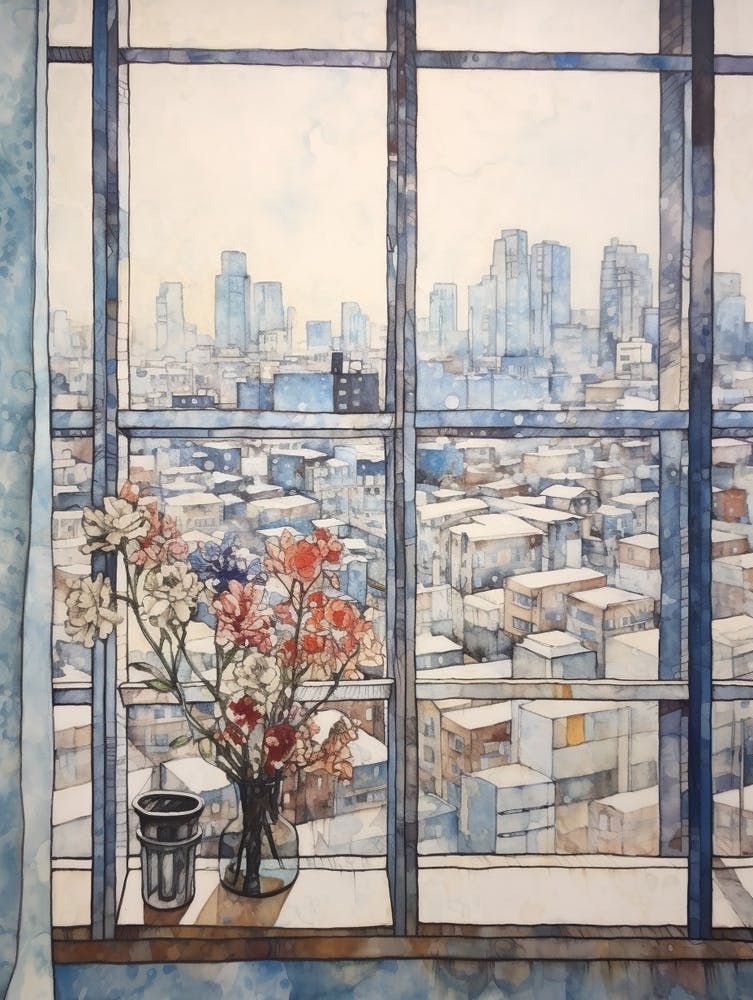 Paysage Urbain Hivernal Tokyo Japon 2