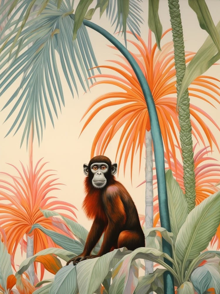 Spider Monkey Tropical Animal Portrait