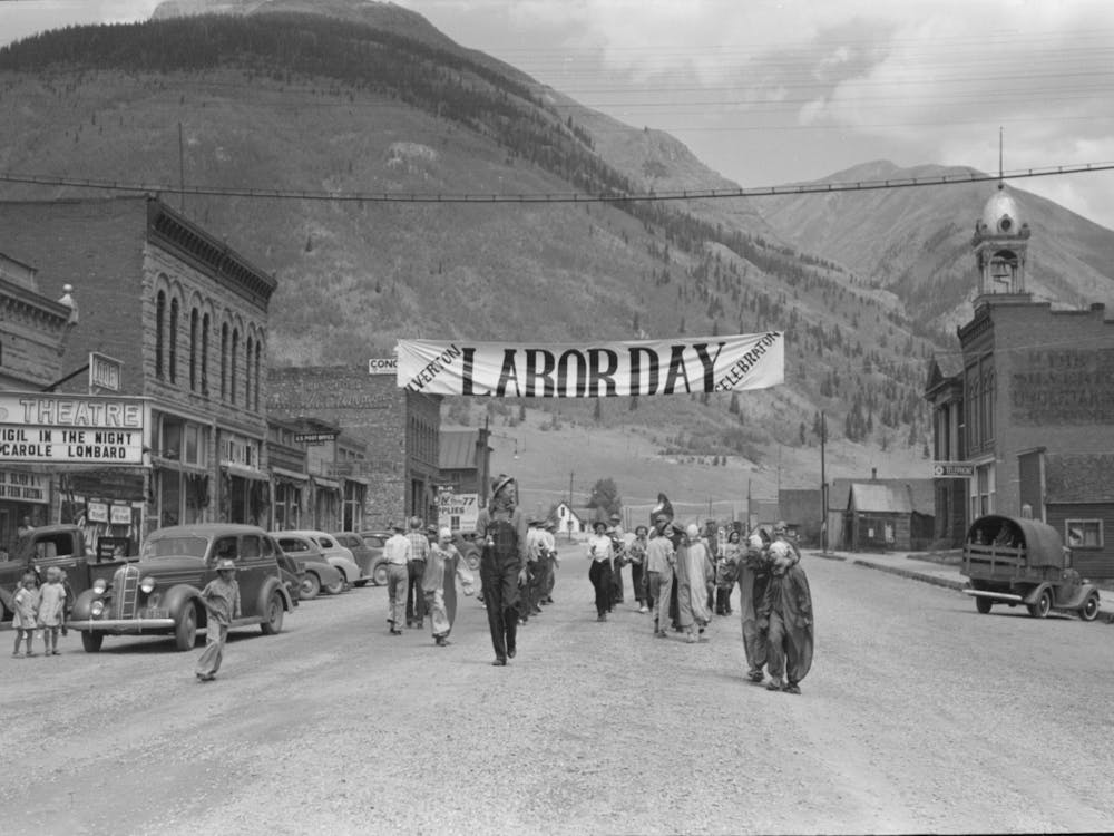 Untitled Photo, Possibly Related To Band And Clowns At Labor Day Celebration, Silverton, Colorado By