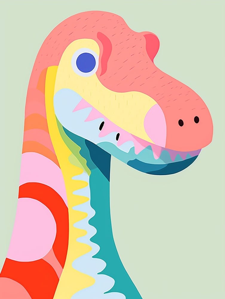 Colourful Dinosaur Diplodocus 1