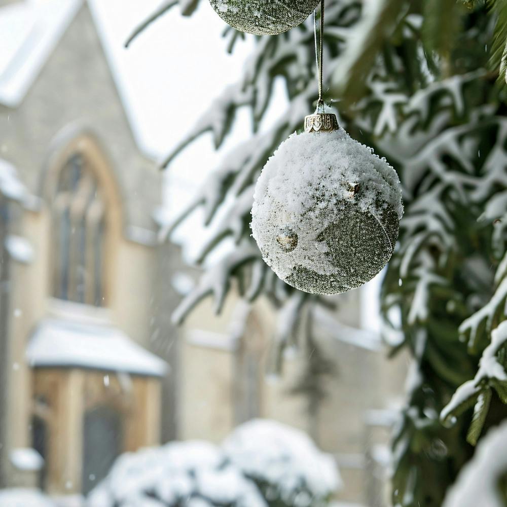 Weihnachtsornamente Im Schnee