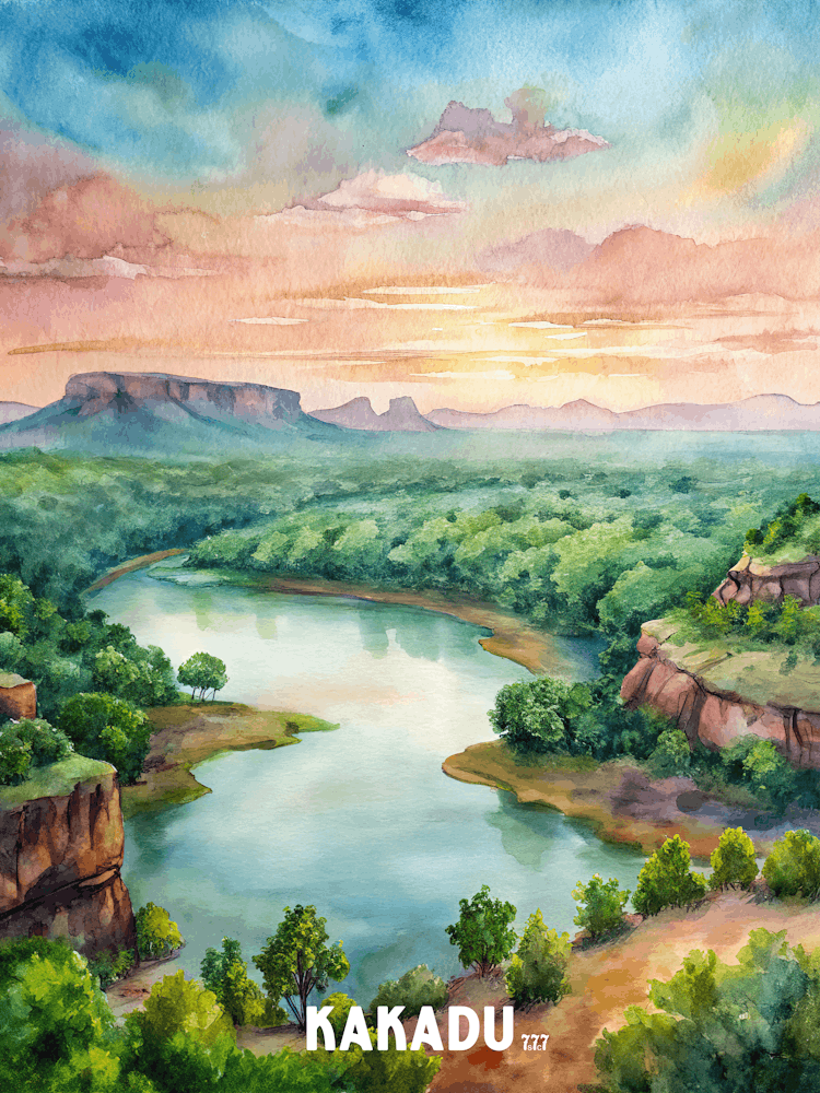 Kakadu National Park watercolor painting