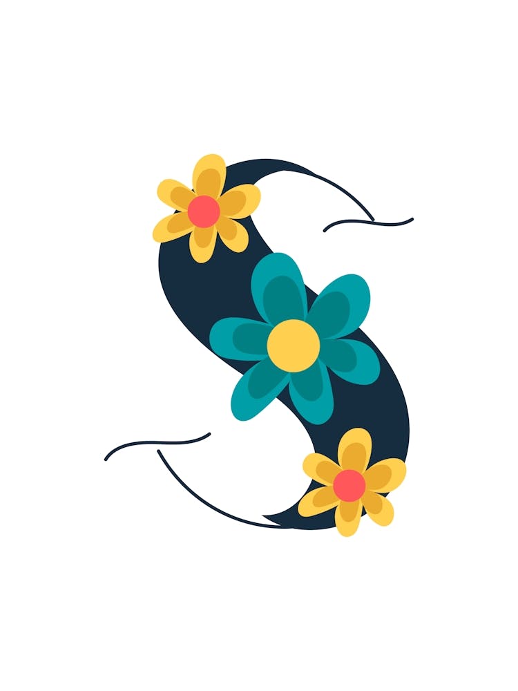 Living Room Floral Letters 19