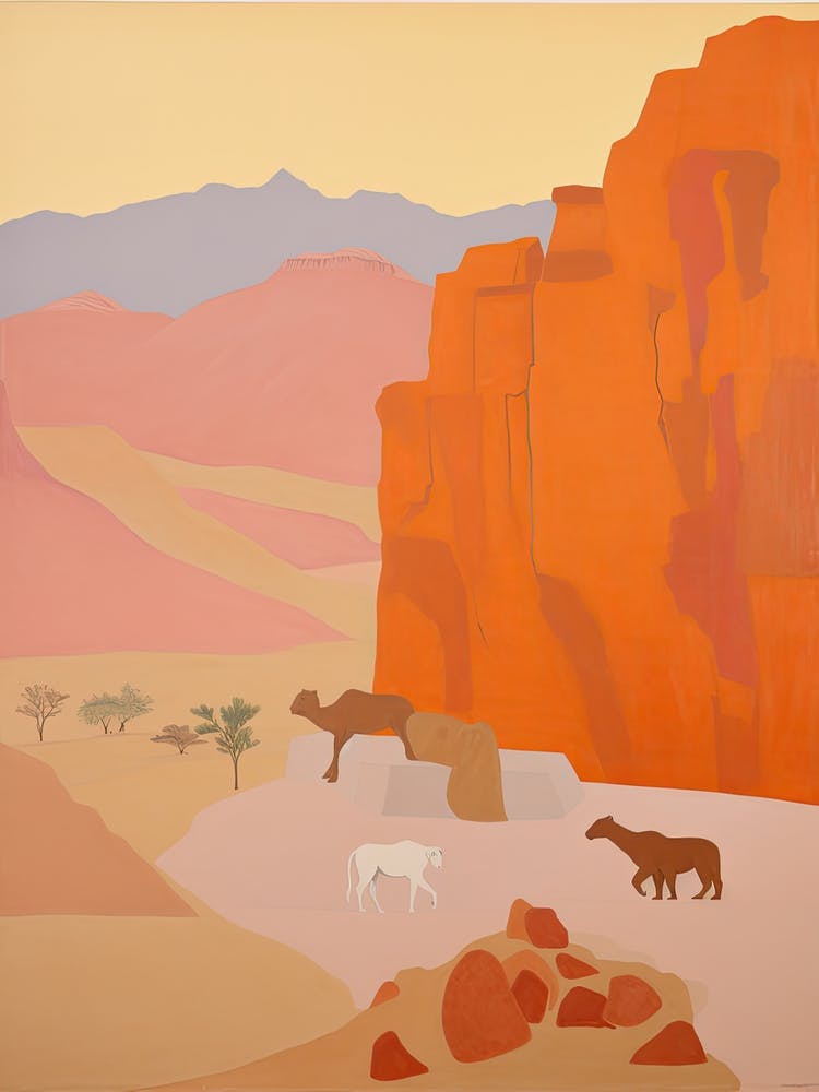 Gobi Desert   Asia, Contemporary Abstract Illustration 2