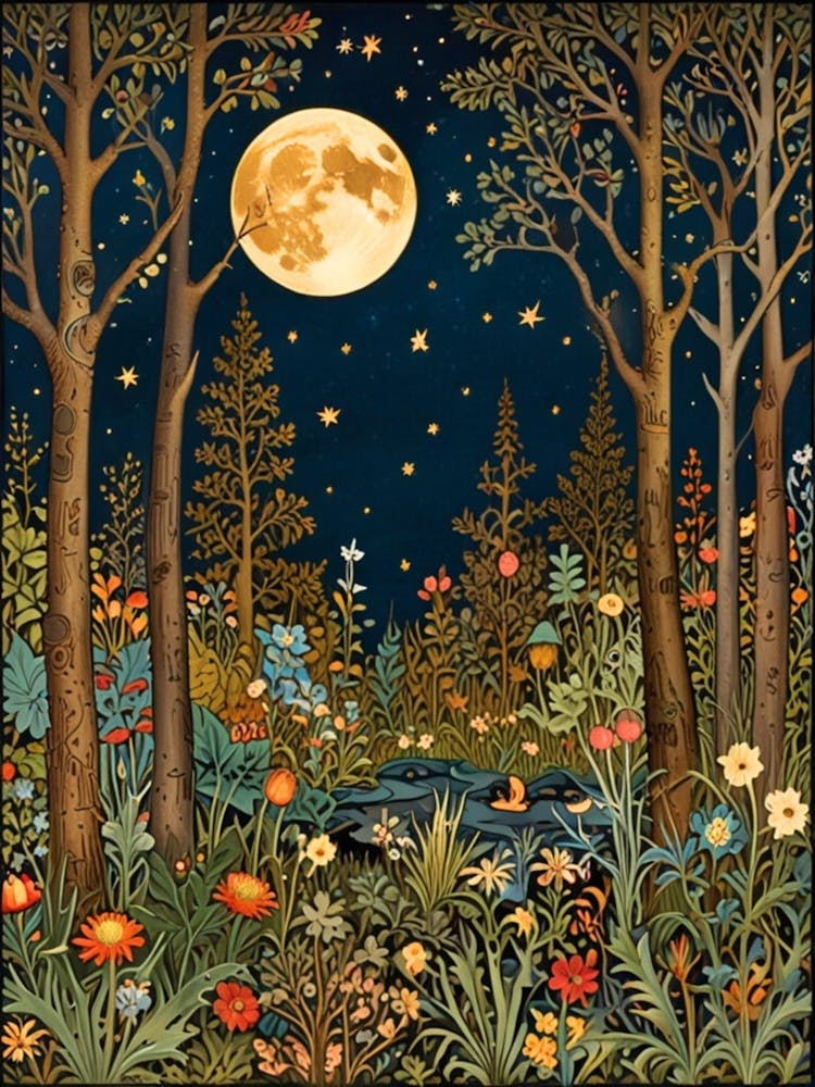 William Morris Moonlight In The Forest 115