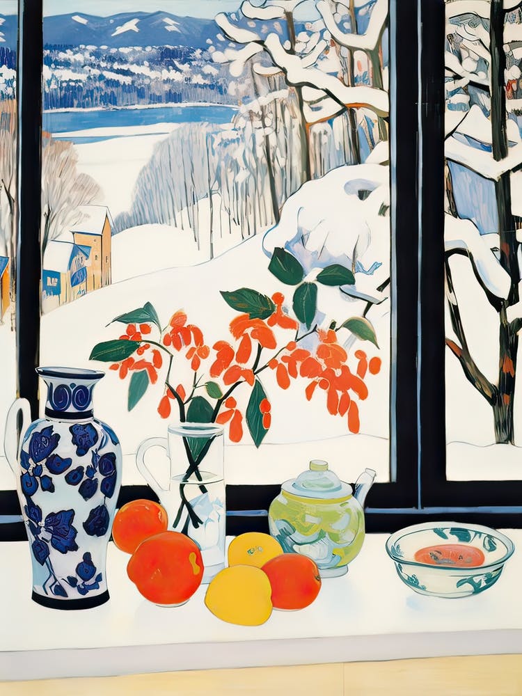 The Windowsill Of Sapporo   Japan Snow Inspired By Matisse 3