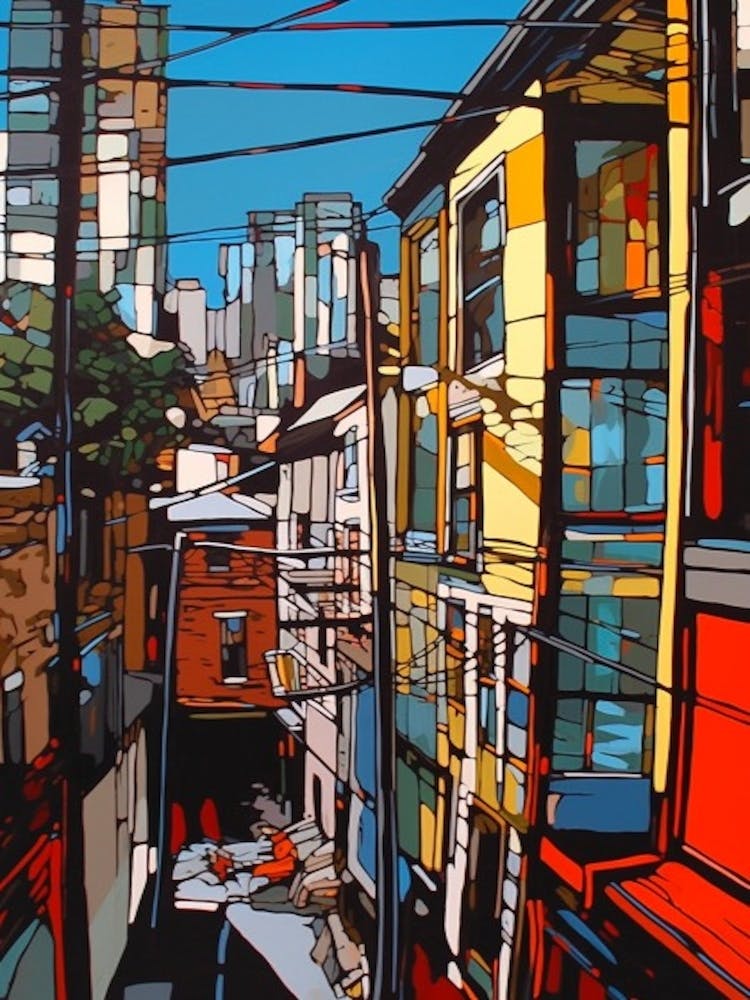 Window View Of Toronto Canada In The Style Of Pop Art 1