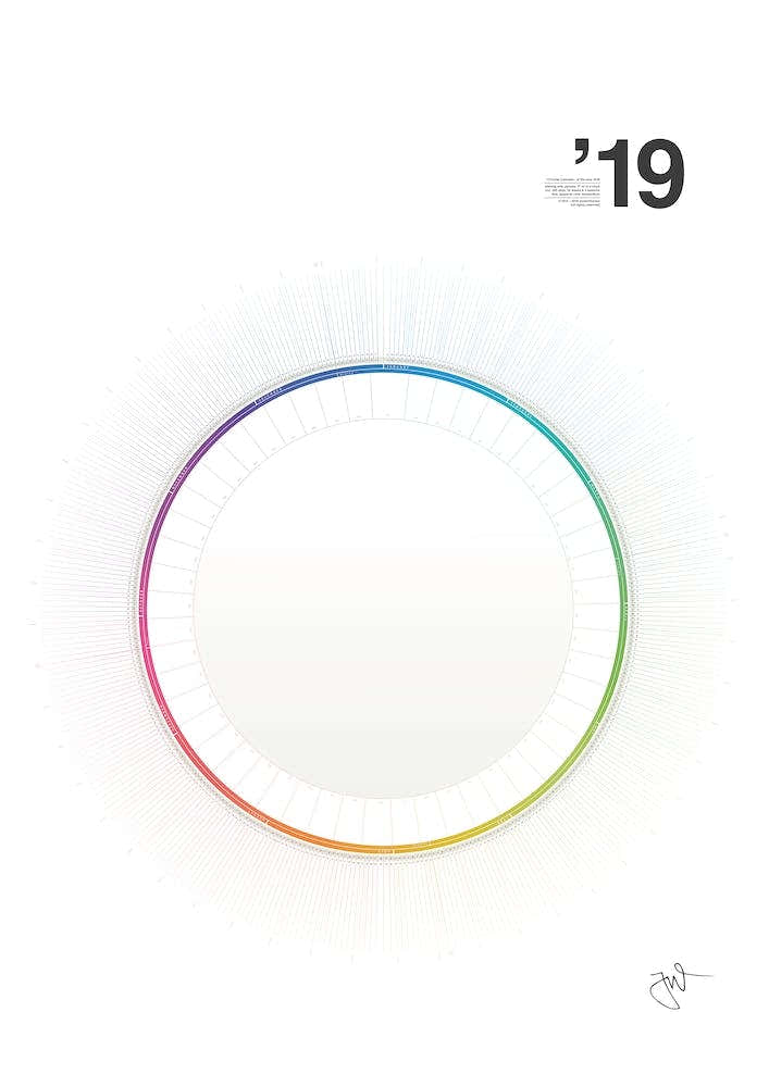 Circular Calendar 2019