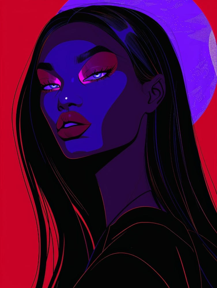 Femme Noire Aux Yeux Bleus 1