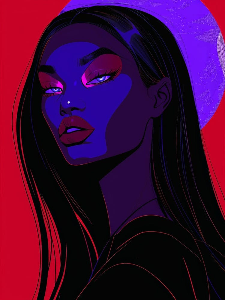 Black Woman With Blue Eyes 1