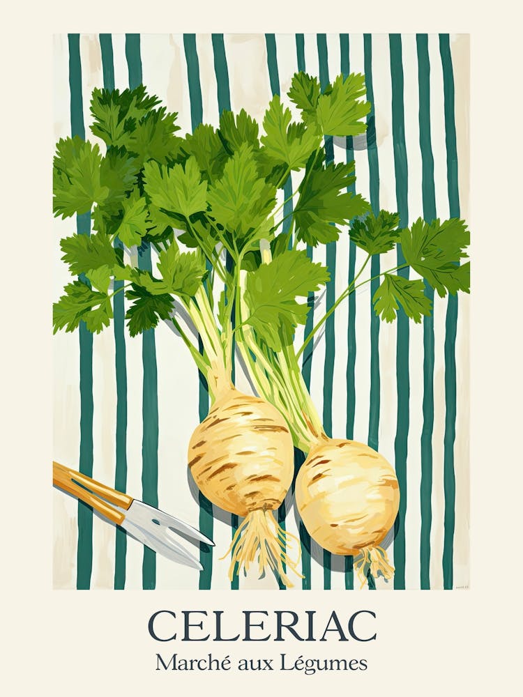 Marche Aux Legumes Celeriac Summer Illustration 1