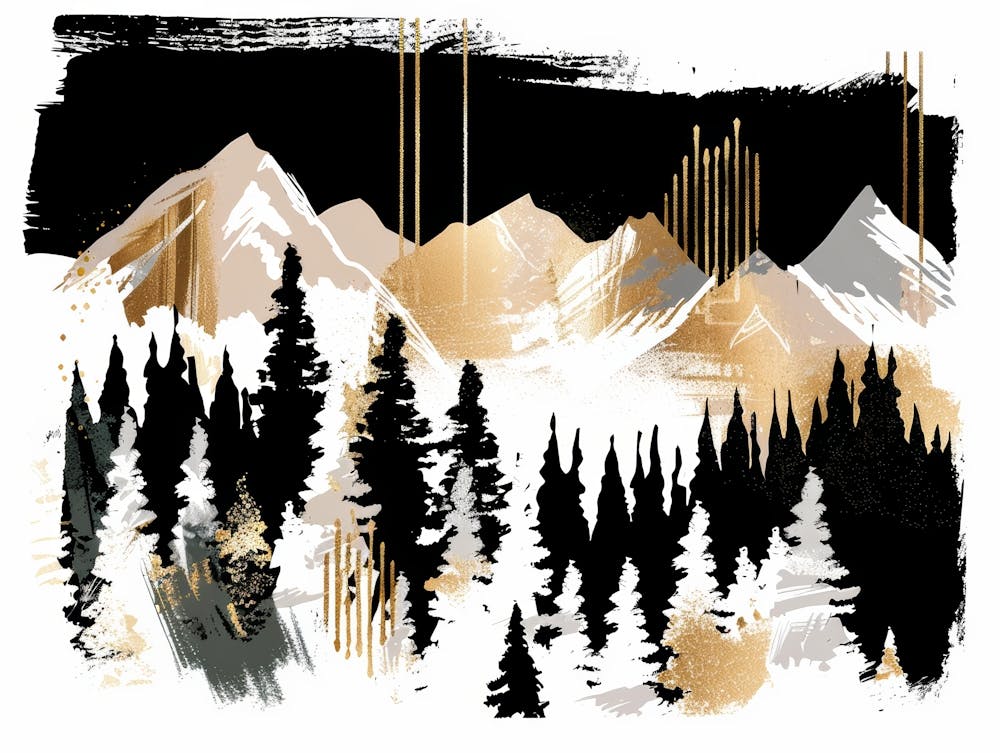 Black And Gold Mountains 7
