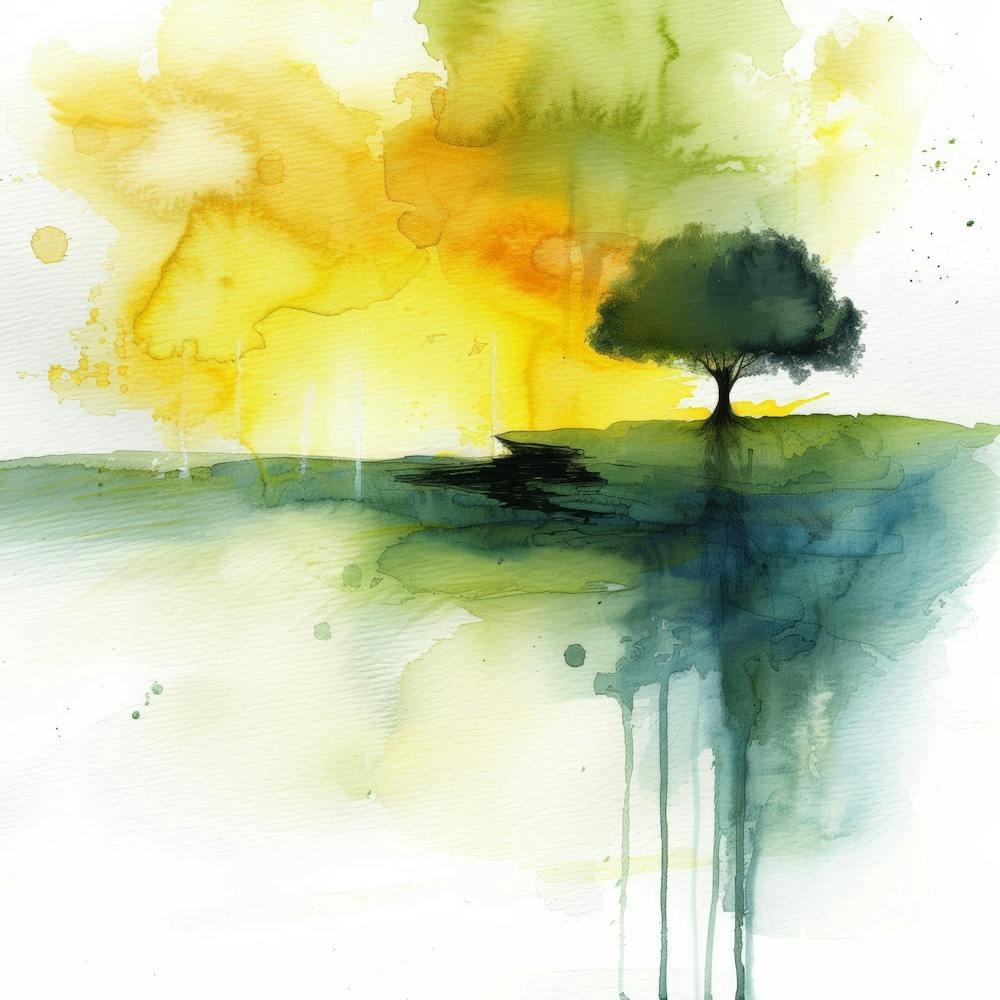 Watercolor Of A Tree 1
