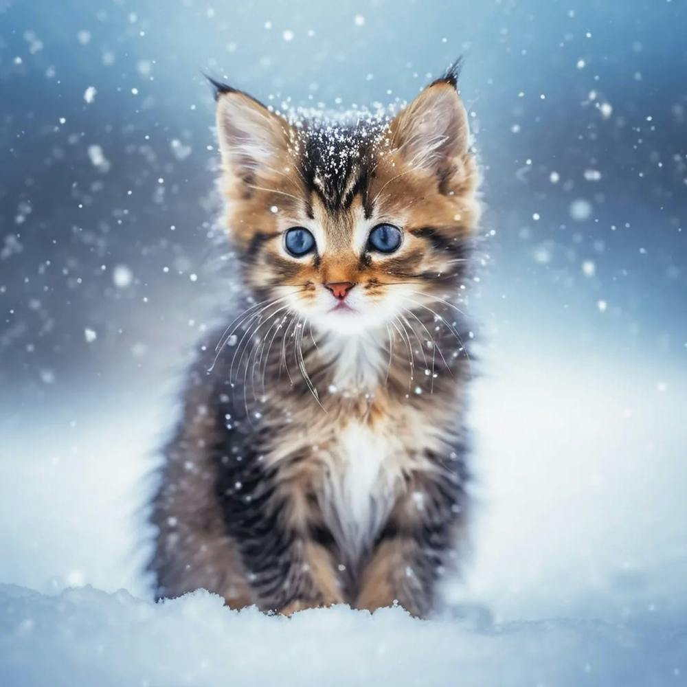 Kitten In The Snow