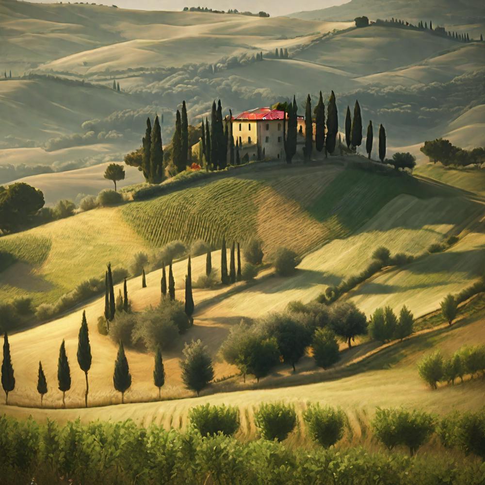 Tuscany, Italy Summer Perfect and Beautiful Detailed Intricate Insanely