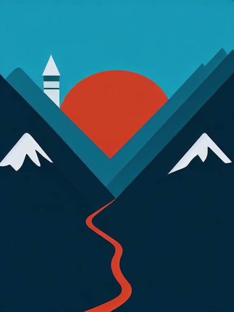 Courchevel, France Moderne Illustration Skiposter