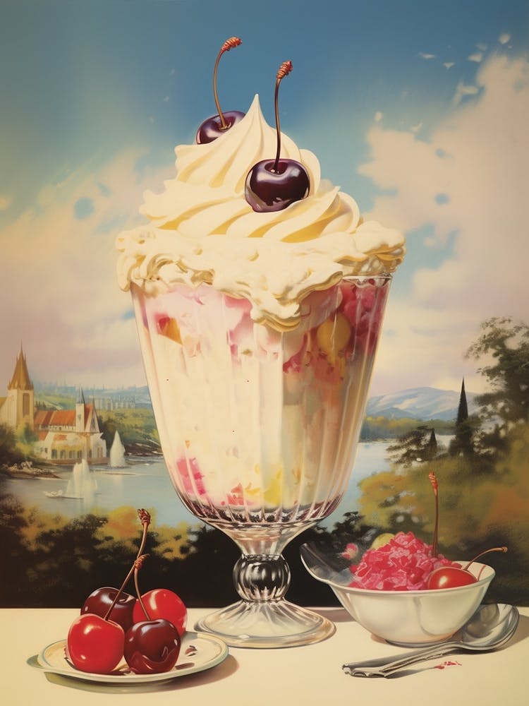 Ice Cream Sundae Vintage Photography Style 2